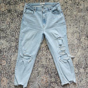 Abercrombie & Fitch Curve Love Ankle Straight Ultra High Rise Jeans